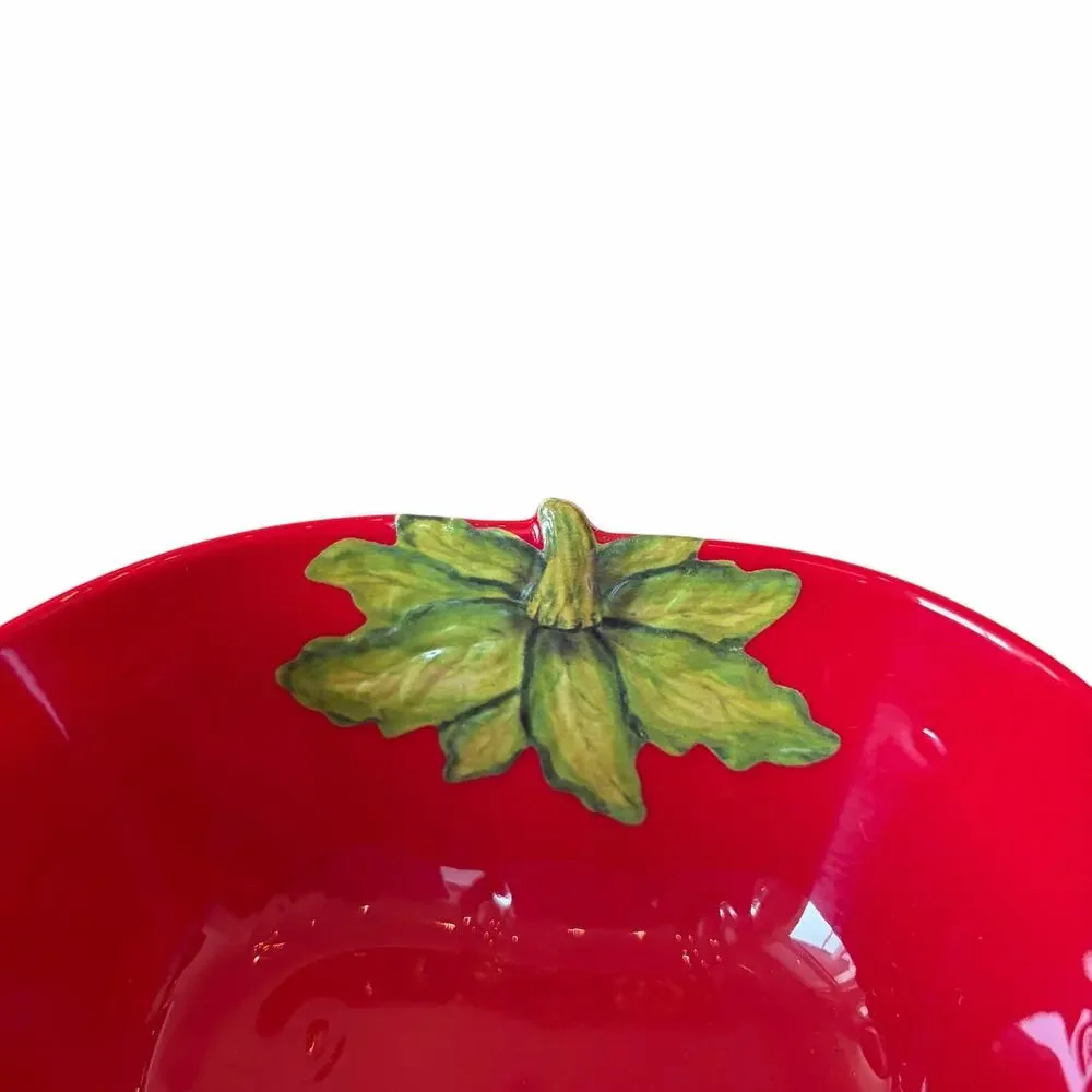 Soho House Strawberry Shaped Melamine Bowls 6in Set of 4 Indoor Outdoor NEW